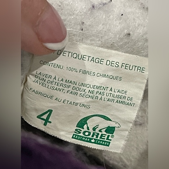 Sorel Girls Flurry Pink  Winter Boots Size 4 Insulated Snow Shoes - Picture 9 of 9